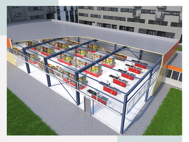 Строительство магазинов в Нерюнгри от 652 руб. за м²