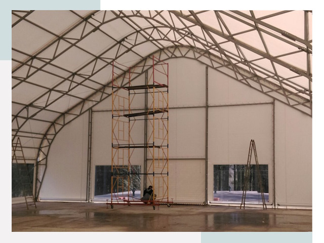 Шатровые ангары в Нерюнгри