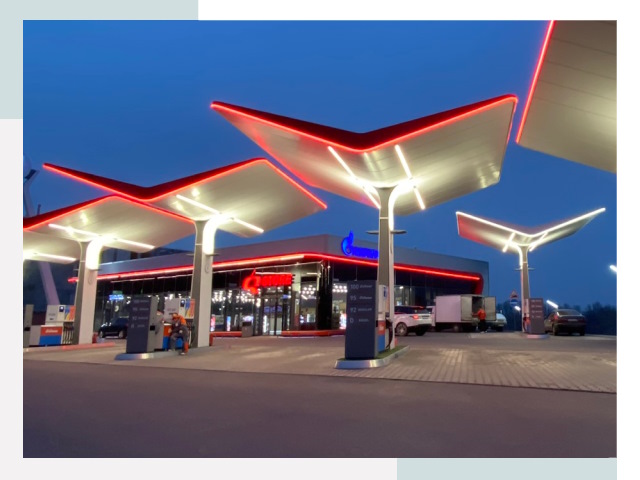 Навесы для АЗС в Нерюнгри