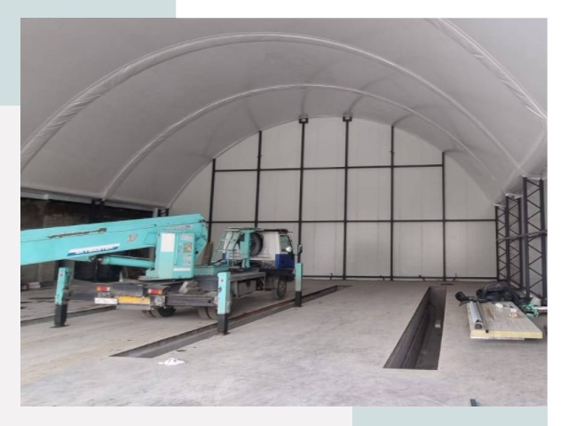 Внутреннее оснащение ангаров в Нерюнгри